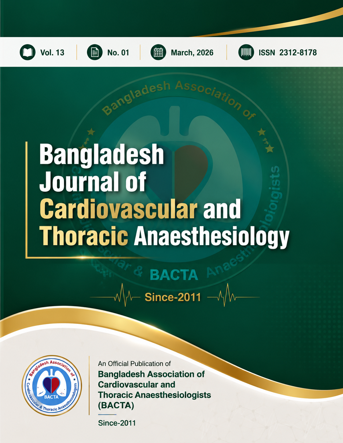 Bangladesh Journal of Cardiovascular & Thoracic Anesthesiology cover